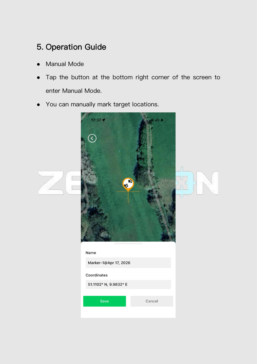 Manual marker preview
